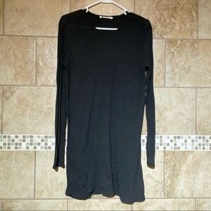 T Alexander Wang Jersey Pocket Short Sleeve Shirt Dress S